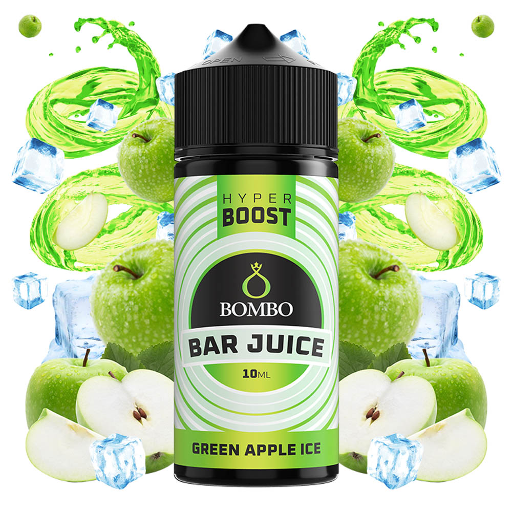 1Bombo_Bar_Juice_Green_Apple_Ice_Hyper_Boost_10ml_with_ingredients